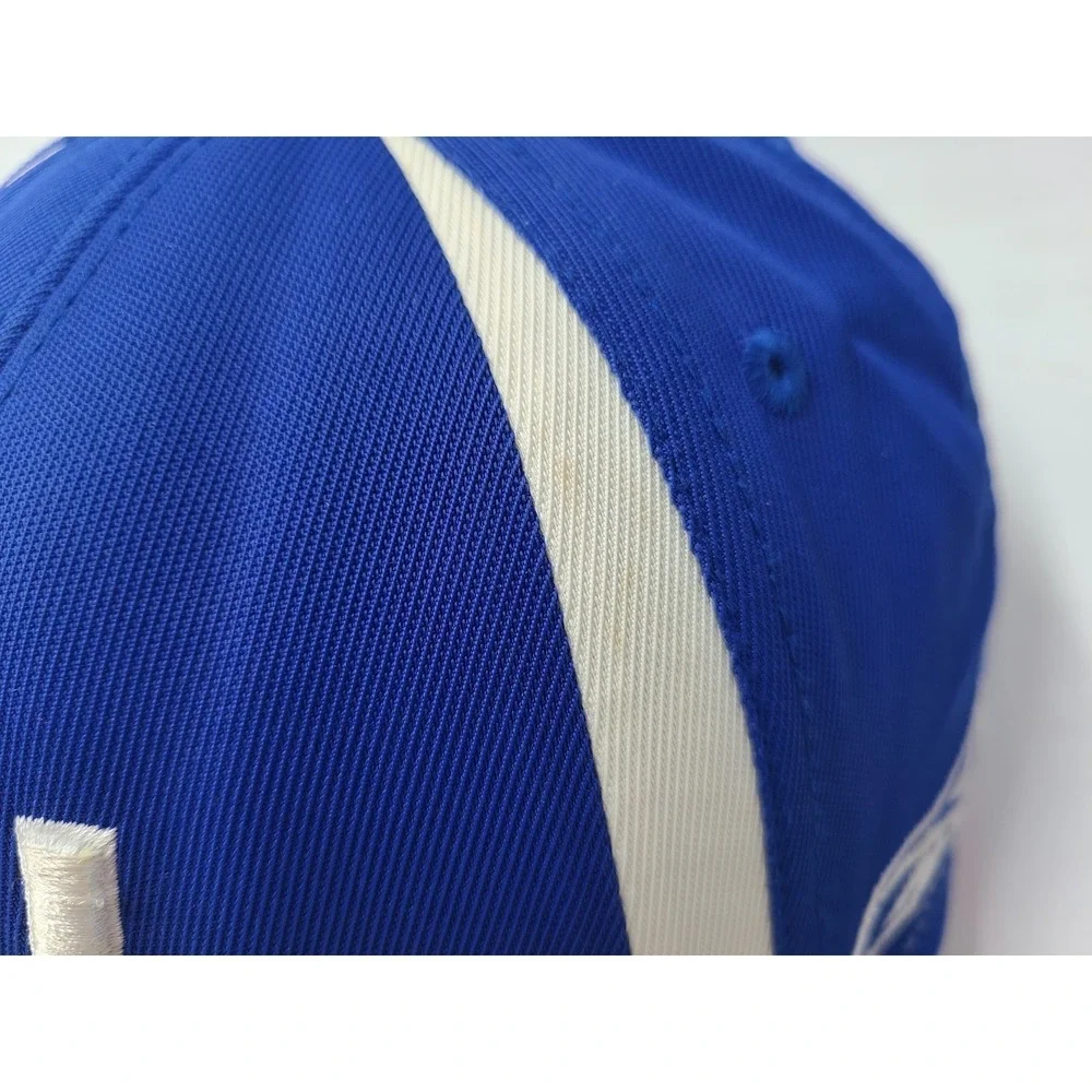 New York Giants Reebok Flex Fitted M-L Hat Cap Nylon Blend Men NFL Football Blue